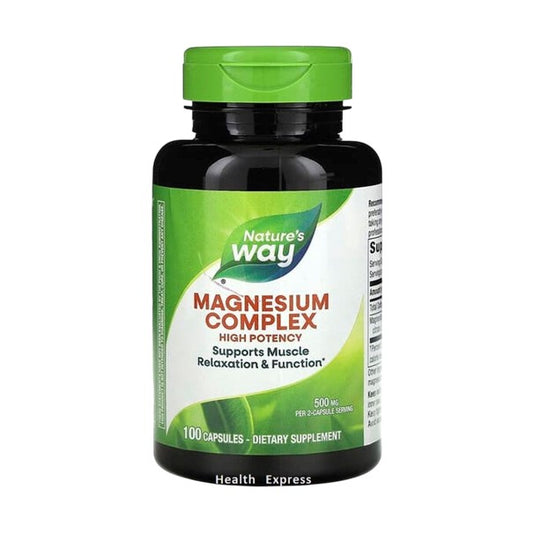 Nature's Way Magnesium, 100 Capsules (500 mg per 2 capsules) [Parallel Import] #41051
