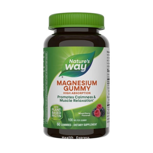 Nature's Way Magnesium Gummies Mixed Berry Flavor, 60 Gummies [Parallel Import] #14601
