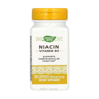 Nature's Way Niacin Vitamin B3 100 Capsules (100 mg per Capsule) #40470 [Parallel Import]
