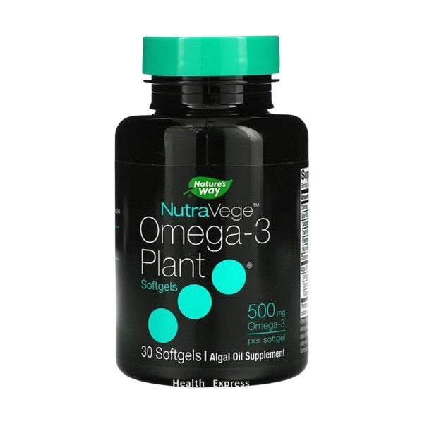 Nature's Way NutraVege Omega-3 Plant-Based Softgels 500 mg, 30 Softgels [Parallel Import] #12197
