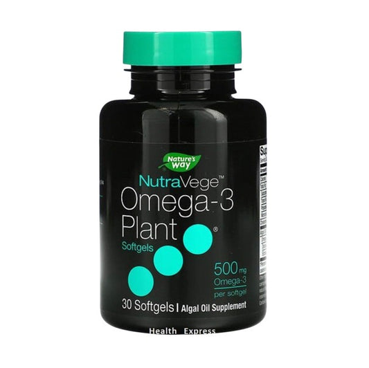 Nature's Way NutraVege Omega-3 Plant-Based Softgels 500 mg, 30 Softgels [Parallel Import] #12197
