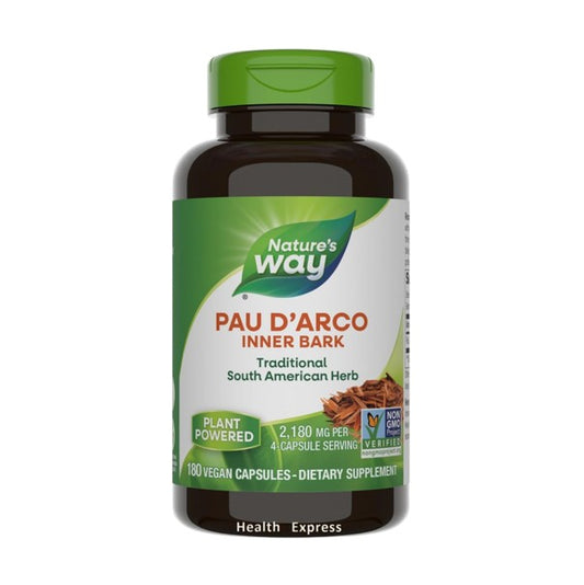 Nature's Way Pau d'Arco Inner Bark, 100 Vegetarian Capsules (1,090 mg per 2 capsules) [Parallel Import] #15450

