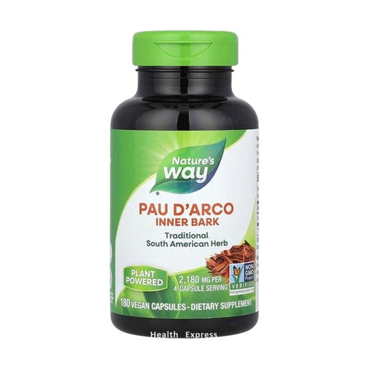 Nature's Way Pau d'Arco Inner Bark, 180 Vegetarian Capsules (2,180 mg per 4 capsules) [Parallel Import] #15408
