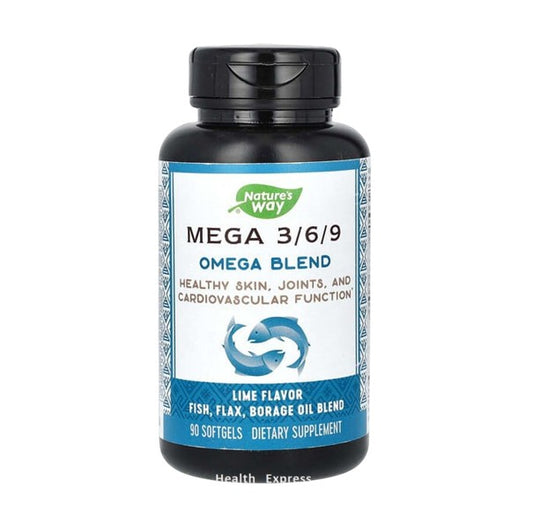 Nature's Way Premium Omega 3-6-9 Fish Oil for Brain & Heart Support (Lime Flavor), 90 Softgels [Parallel Import] #15440
