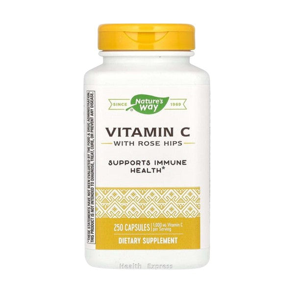 Nature's Way Vitamin C (1,000 mg) with Rose Hips 250 Capsules #40311 [Parallel Import]
