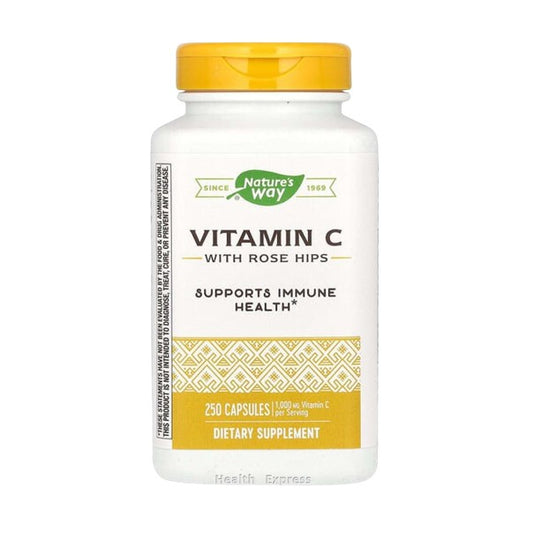 Nature's Way Vitamin C (1,000 mg) with Rose Hips 250 Capsules #40311 [Parallel Import]
