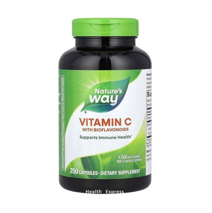 Nature's Way Vitamin C with Bioflavonoids 250 Capsules (1,000 mg per 2 Capsules) #40331 [Parallel Import]
