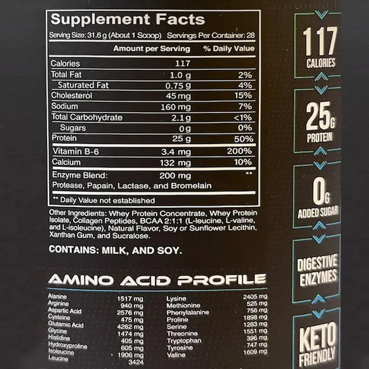 EC SPORTS 純乳清蛋白粉 +消化酵素 雲呢嗱雪糕味1.95磅 (Earth's Creation)美國製造－產品圖片 2