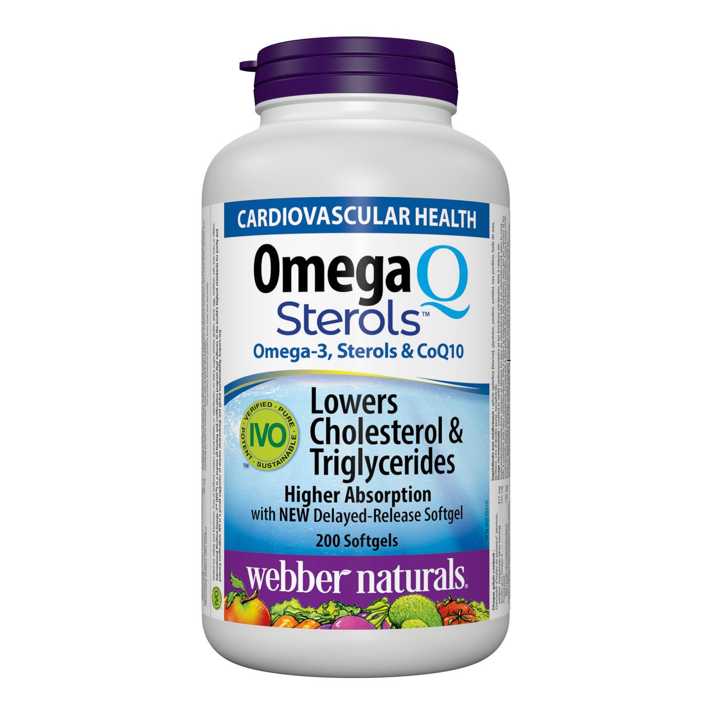 Webber Naturals 抗 3 高護心寶奧米加 3 +輔酶 10 +植物甾醇 200 粒