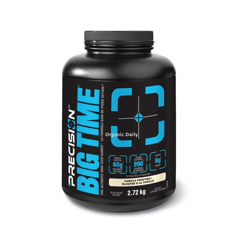 PRECISION BIG TIME Gainer Muscle Mass Powder – Vanilla Frosting Flavor 2.72 kg
