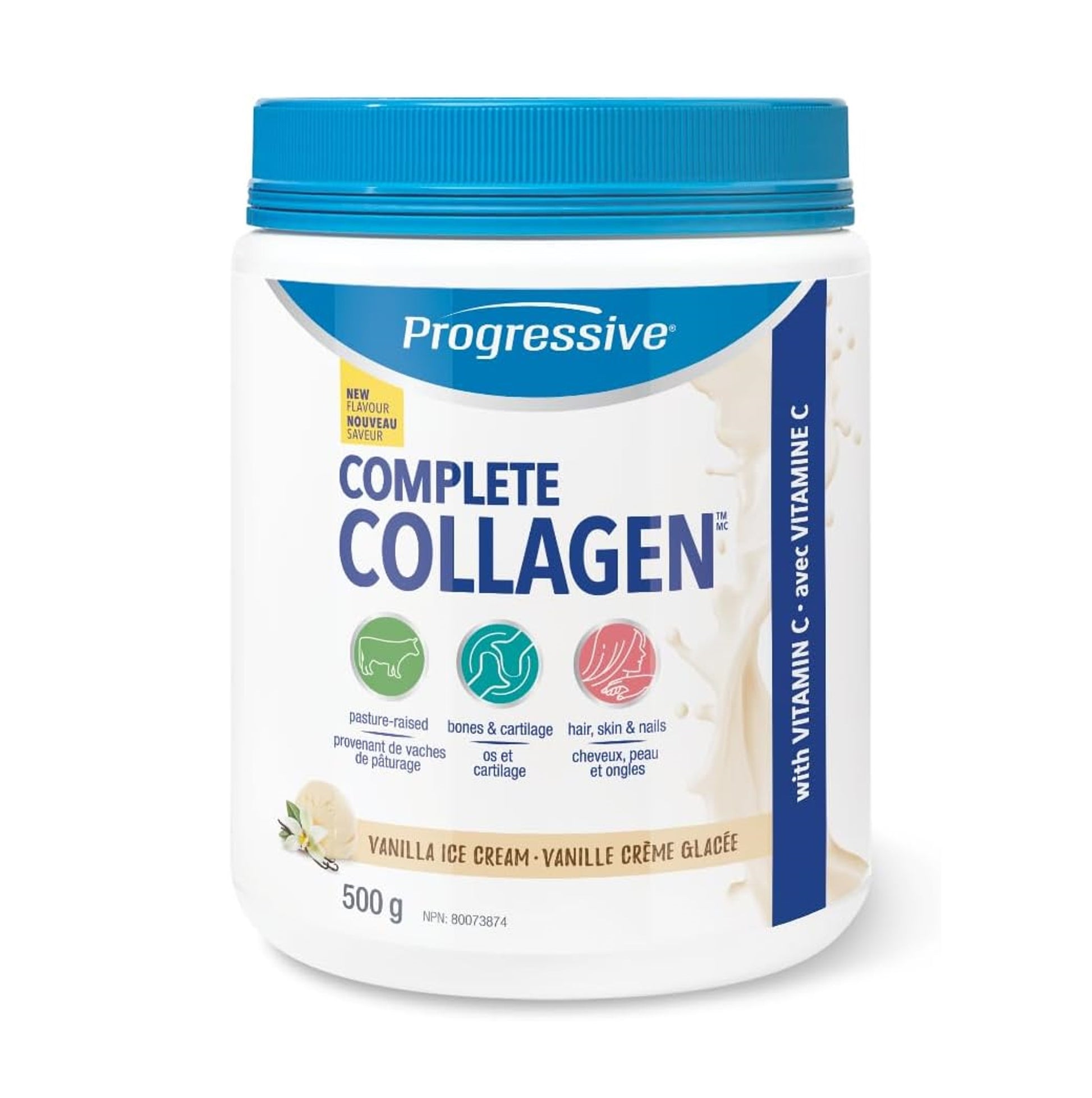 Progressive Complete Collagen Nutritional Powder - Vanilla Flavor 500 g Bonus Size [Parallel Import]

