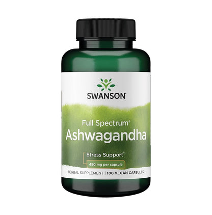SWANSON 全譜南非醉茄 100 粒素食膠囊（每粒 450 毫克）