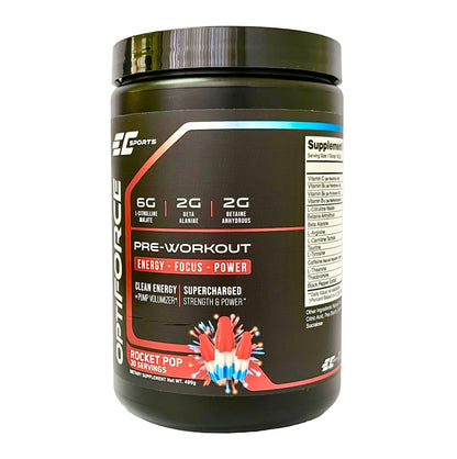 EC SPORTS OPTIFORCE PRE WORKOUT - 鍛鍊能量粉(火箭雪條味489g) (Earth's Creation) 美國製造 [平行進口]