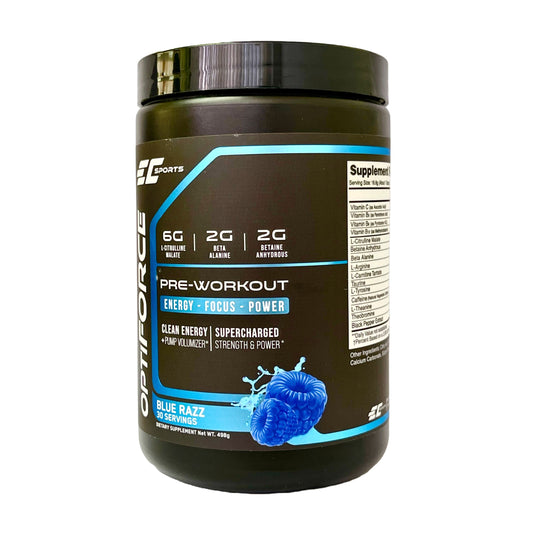 EC SPORTS OPTIFORCE PRE WORKOUT- 鍛鍊能量粉(藍莓味498g) (Earth's Creation) 美國製造