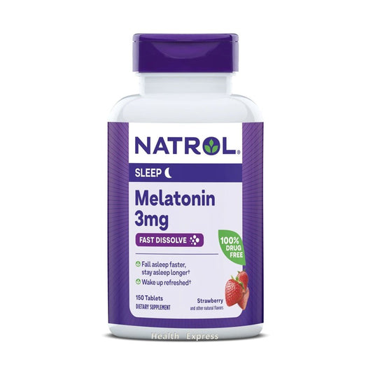 NATROL 甜睡褪黑激快速溶解 3 毫克 150 粒士多啤梨味