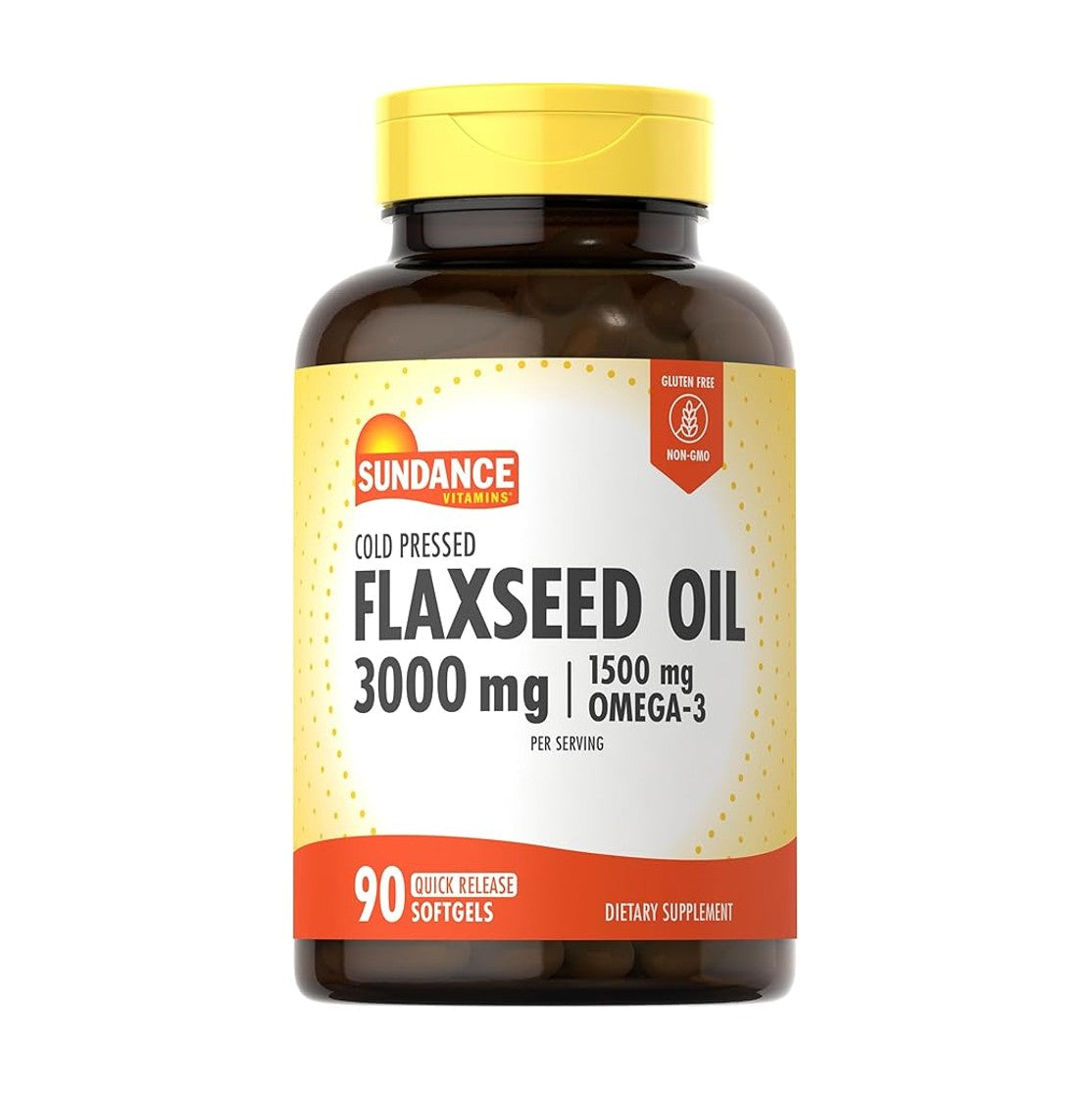 Sundance Flaxseed Oil 3000 mg + Omega-3 1500 mg 90 Rapid Release Softgels [Parallel Import]
