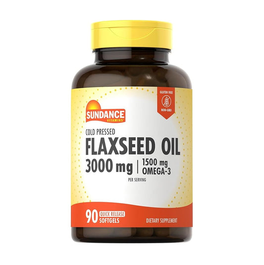 Sundance Flaxseed Oil 3000 mg + Omega-3 1500 mg 90 Rapid Release Softgels [Parallel Import]
