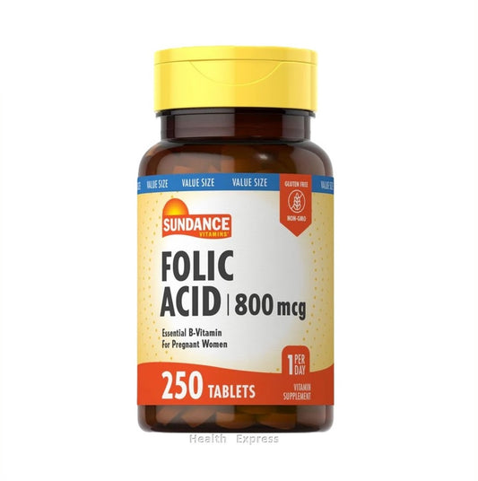 Sundance Folic Acid 800 mcg 250 Tablets [Parallel Import]

