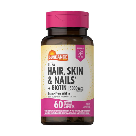 Sundance Hair, Skin & Nails + Biotin 5000 mcg 60 Capsules [Parallel Import]

