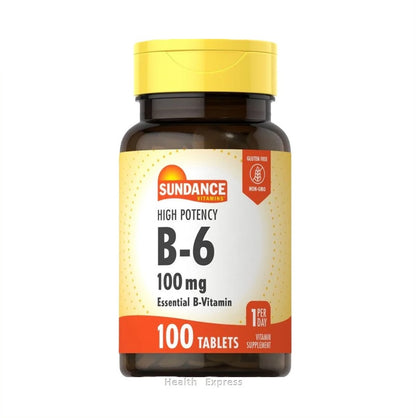 Sundance High Potency Vitamin B6 100 mg 100 Tablets [Parallel Import]

