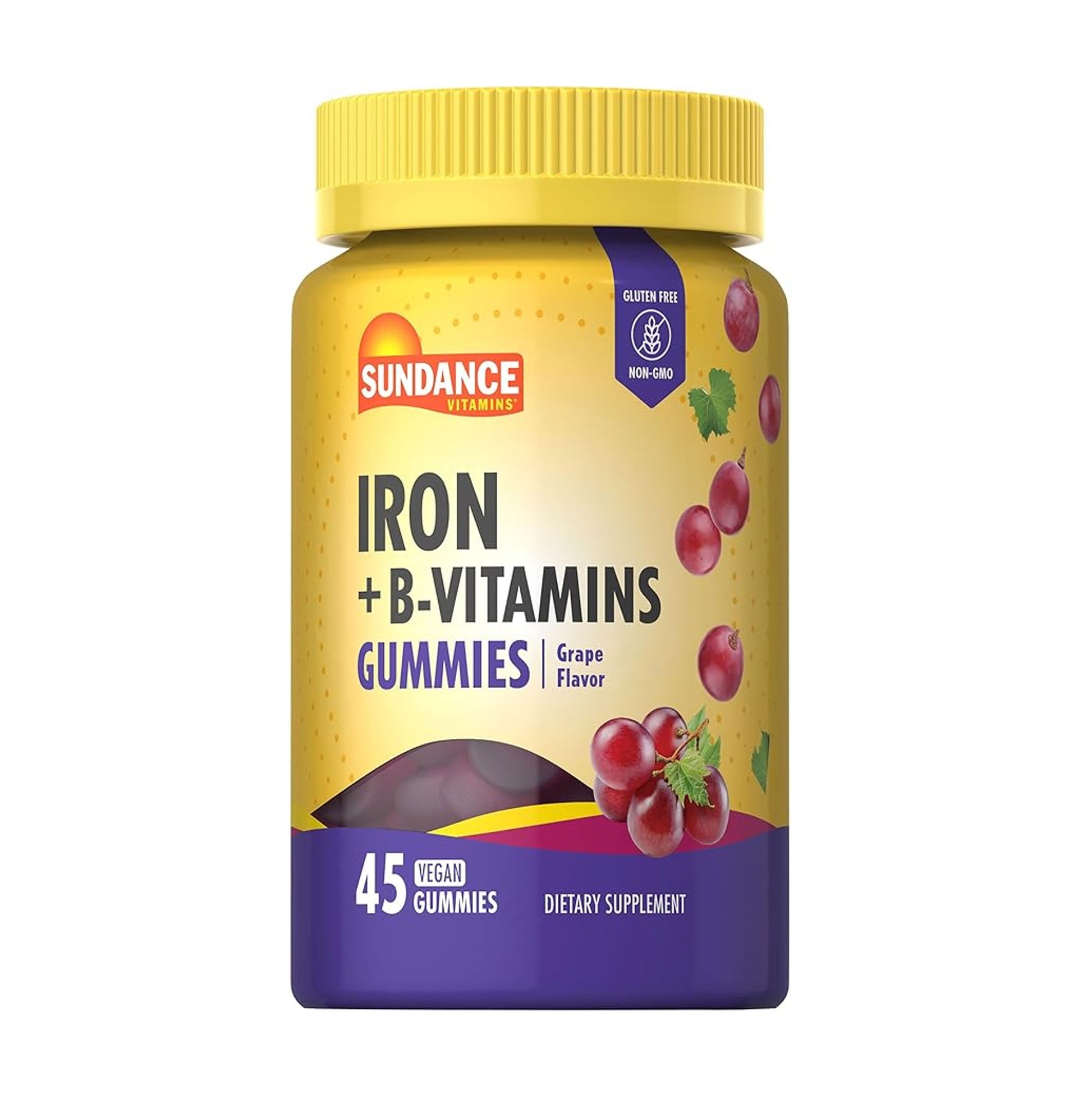 Sundance Iron Gummies + B Vitamins Vegetarian Gummies Grape Flavor 45 Gummies [Parallel Import]

