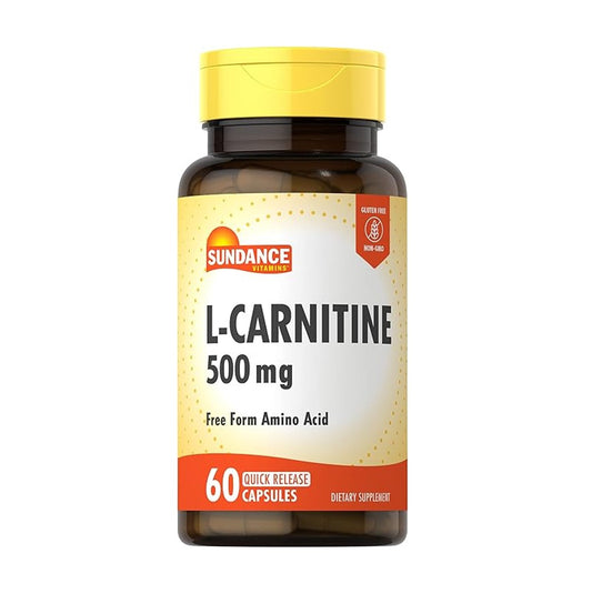 Sundance L-Carnitine 500 mg (Free Form Amino Acid) 60 Rapid-Release Capsules [Parallel Import]
