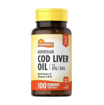 Sundance Norwegian Cod Liver Oil (with EPA and DHA) 100 Rapid-Release Softgels [Parallel Import]
