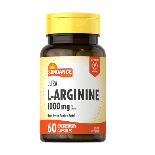 Sundance Super L-Arginine 1000 mg (Free Form Amino Acid) 60 Rapid-Release Capsules [Parallel Import]
