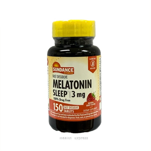 Sundance Sweet Sleep Melatonin Natural Berry Flavor 3 mg 150 Fast Dissolve Tablets [Parallel Import]
