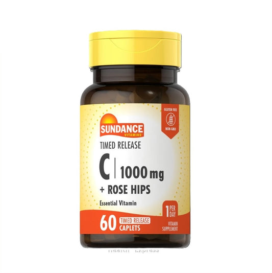 Sundance Timed Release Vitamin C 1000 mg + Rose Hips 60 Capsules [Parallel Import]
