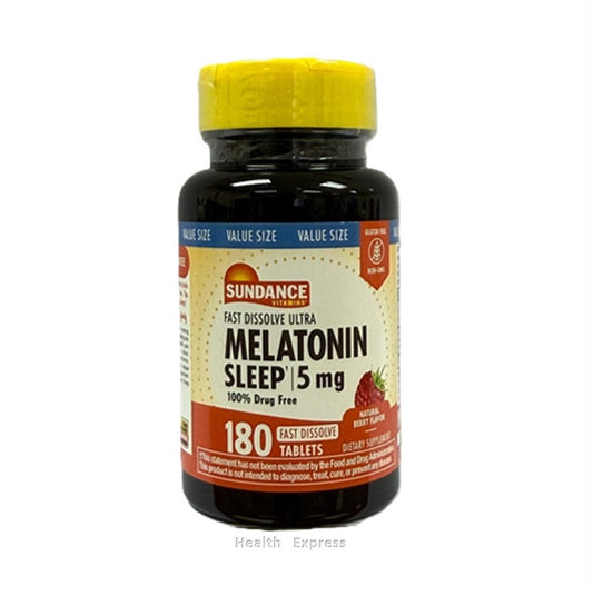 Sundance Ultra Melatonin Natural Berry Flavor 5 mg 180 Fast Dissolve Tablets [Parallel Import]
