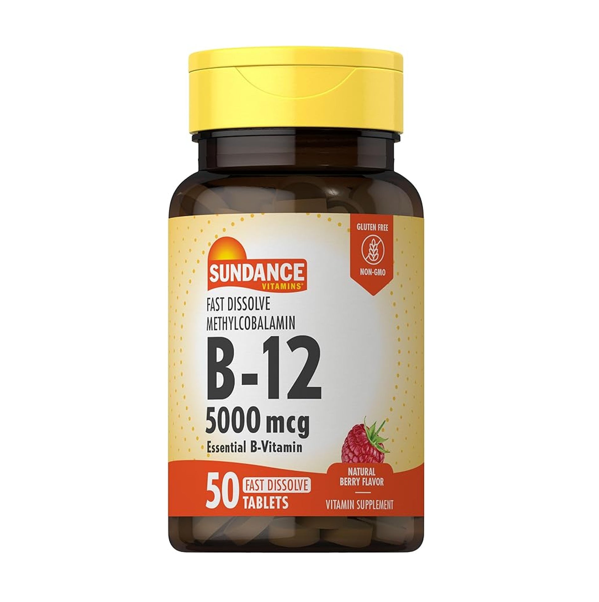 Sundance Vitamin B12 5000 mcg Natural Berry Flavor Fast Dissolve Tablets 50 Tablets [Parallel Import]
