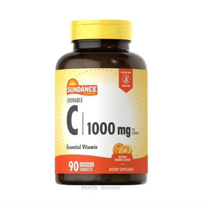 Sundance Vitamin C 1000 mg Chewable Tablets Natural Orange Flavor 90 Tablets [Parallel Import]
