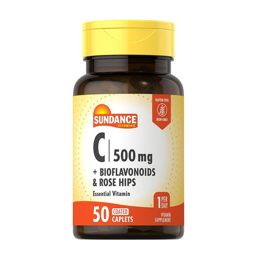 Sundance Vitamin C 500 mg + Bioflavonoids and Rose Hips 50 Capsules [Parallel Import]
