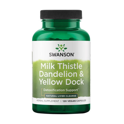 Swanson Milk Thistle, Dandelion & Yellow Dock 120 Vegetarian Capsules [Parallel Import]
