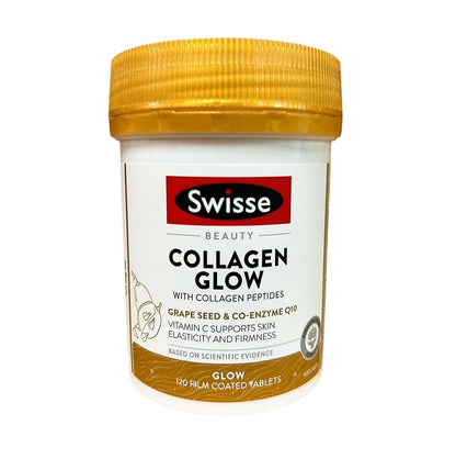 Swisse Beauty Collagen Glow with Collagen Peptides, 120 Tablets [Parallel Import]
