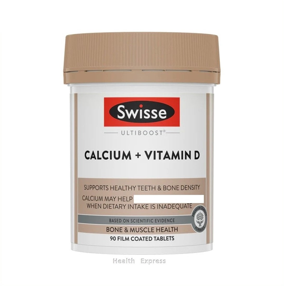 Swisse Ultiboost Calcium + Vitamin D, 90 Tablets [Parallel Import]
