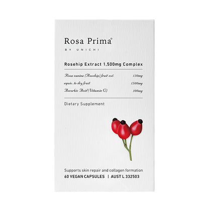 Unichi Rosa Prima™ 玫瑰果精華膠囊 1500 毫克 60粒 [平行進口]