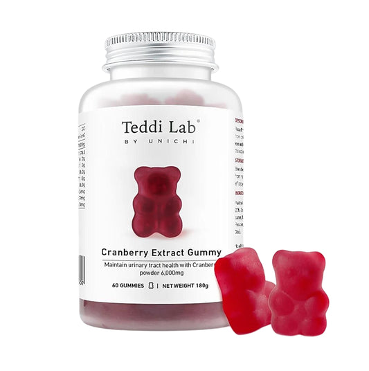 Unichi 澳洲 Unichi Teddi Lab 女性蔓越莓精華小熊軟糖 蔓越莓味 60粒