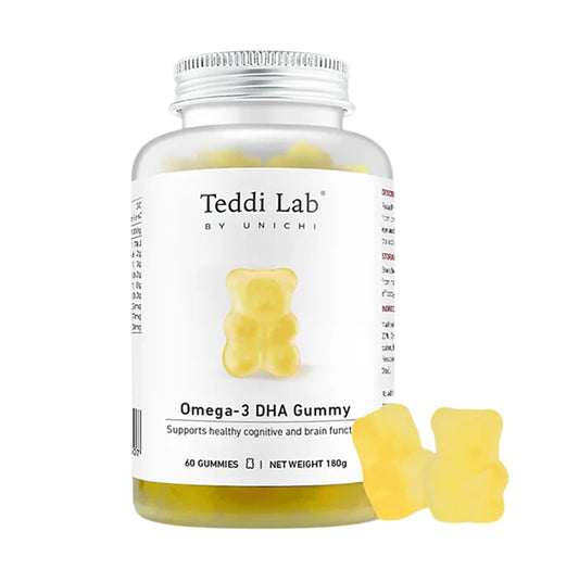 Unichi Unichi Teddi Lab Omega-3 DHA Gummy Lemon & Kumquat Flavour 60 gummies [Parallel Import]