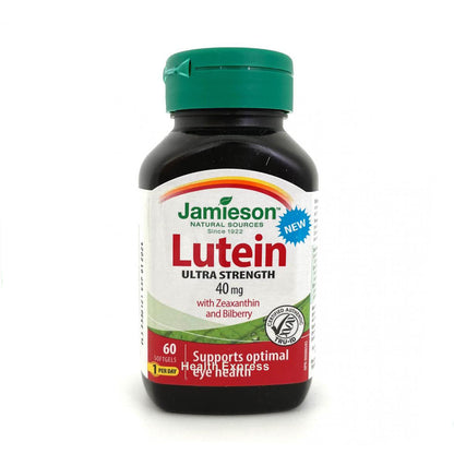 Jamieson 超強護眼葉黃素精華(40毫克)(含歐洲藍莓及玉米黃質)60 粒軟膠囊  (兩款包裝隨機提供) [平行進口]