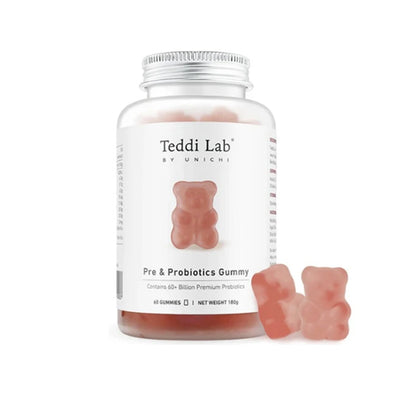 Unichi Teddi Lab Pre & Probiotics Gummy Yogurt Flavour 60 Gummies