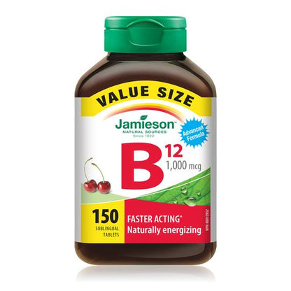 Jamieson 高效維他命 B12 (1000 微克) 先進配方 加量裝 150 粒