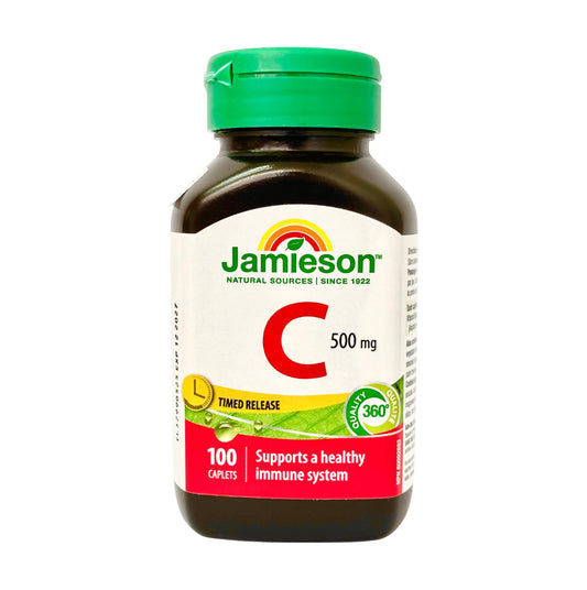 Jamieson 長效維他命C 500毫克 100片
Vitamin C 500 mg Timed Release 100 Caplets