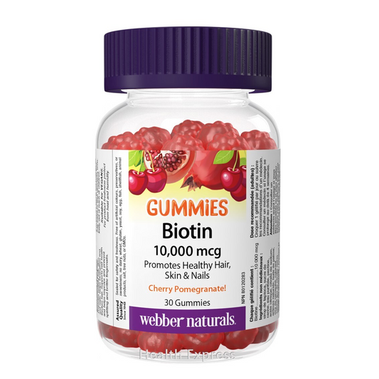 Webber Naturals 超強能量生物素軟糖 (10000 微克) 30 粒