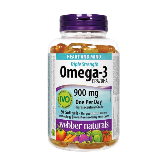 Webber Naturals 三倍強效 Omega 3 (900 毫克EPA / DHA) 80 粒軟膠囊 心腦關節護理