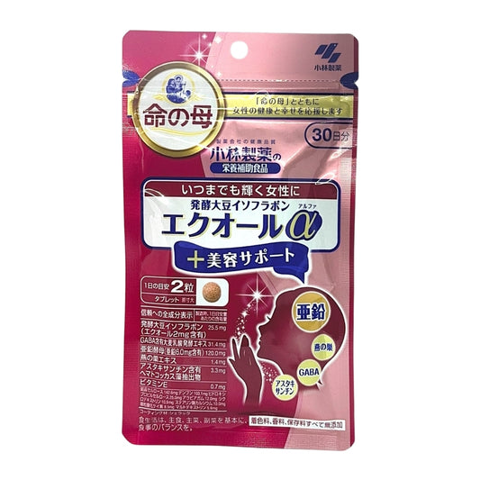 KOBAYASHI Pharmaceutical -命之母 Equol α＋美容配方 60片（30日份）[平行進口]