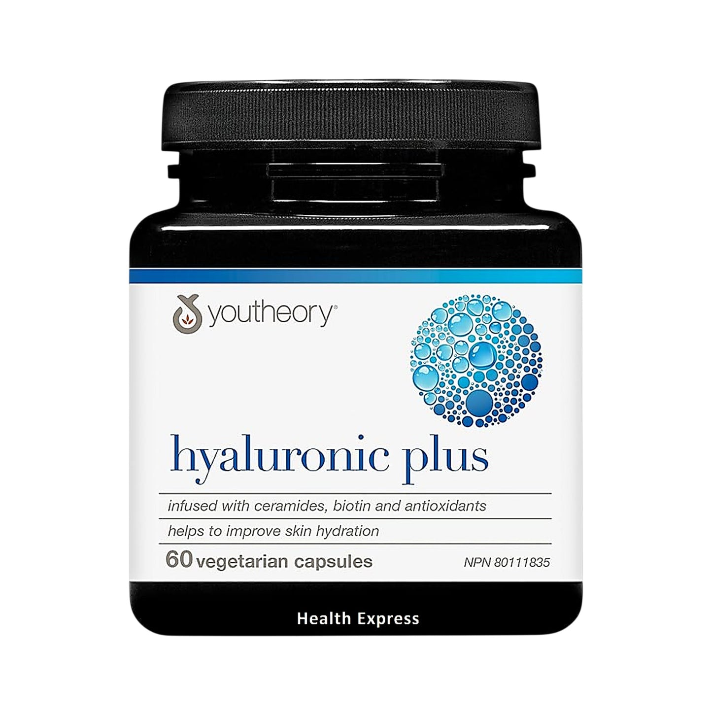 Youtheory 透明質酸 Plus 60 粒素食膠囊 [平行進口]