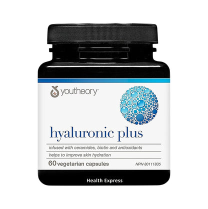 Youtheory 透明質酸 Plus 60 粒素食膠囊 [平行進口]