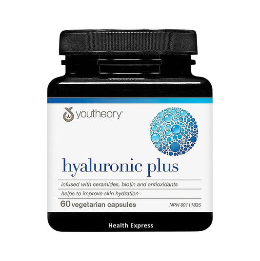 Youtheory 透明質酸 Plus 60 粒素食膠囊